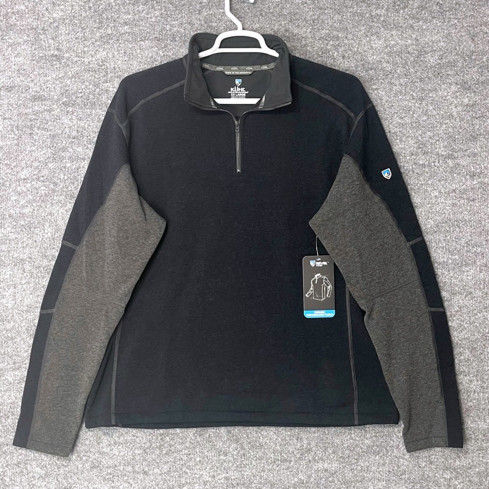 Kuhl Revel 1/4 Zip Mens XXL Mutiny Blue Steel Kashmira Performance Fleece 3007